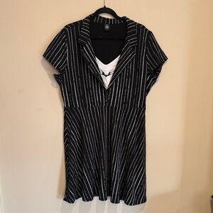 🩷Disney Night Before Christmas Jack Skeleton Black and White Striped Dress
